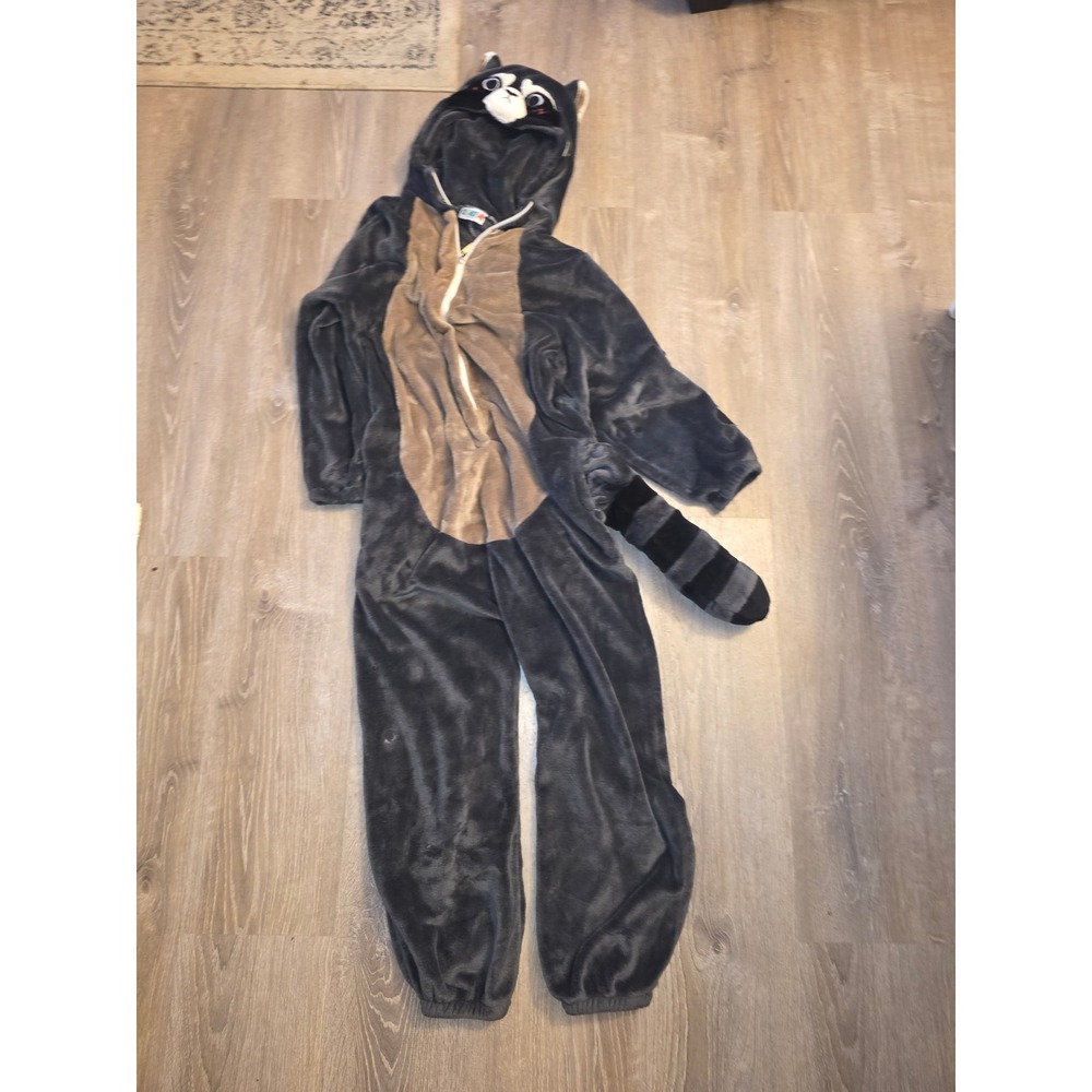 OLAOLA Unisex Adult Plush Raccoon Onesie Pajamas size adult medium